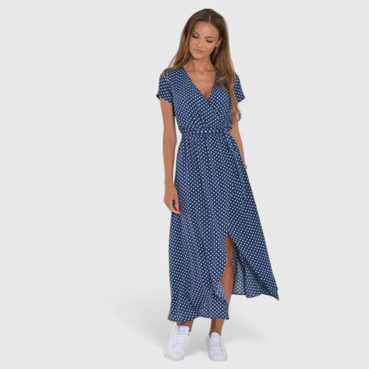 Pink Zinavell™ Elegant Midi Dress for women by Emma & Rose Cape Town, featuring a stylish, flowing design.