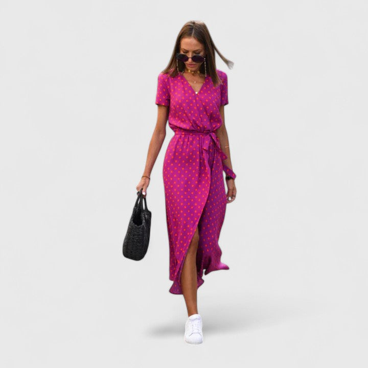 Pink Zinavell elegant midi dress for women by Emma & Rose Cape Town, featuring a stylish and feminine design.