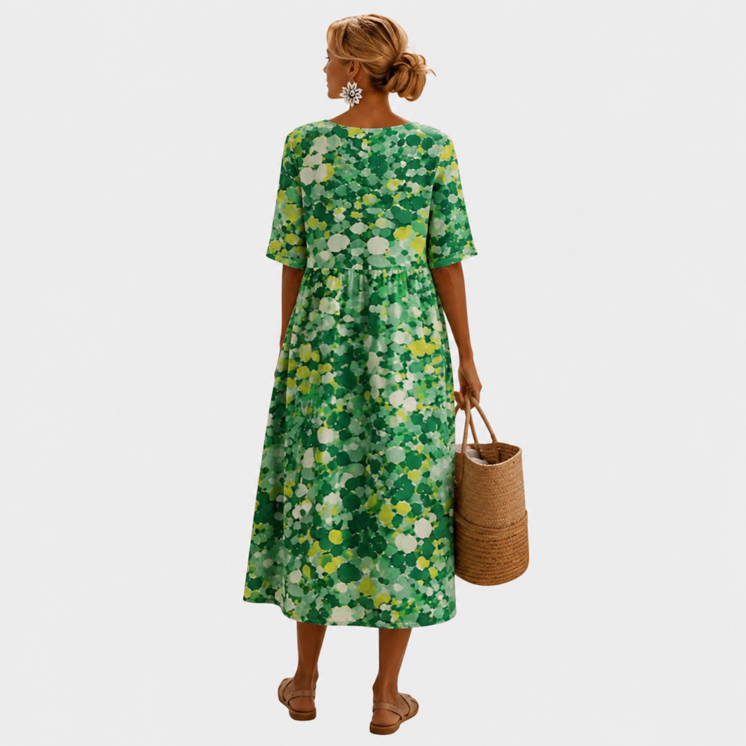 Elena | Light and Flowing Floral Midi Dress