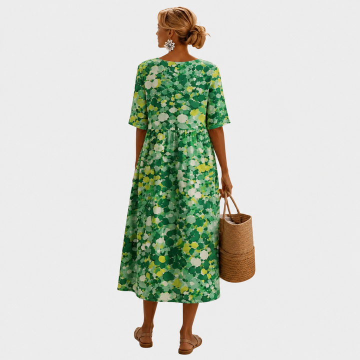 Elena | Light and Flowing Floral Midi Dress