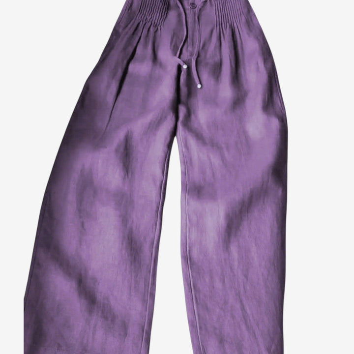 Navy Emma & Rose Cape Town Linea™ Casual Trousers styled as dresses, featuring a relaxed fit and casual design.