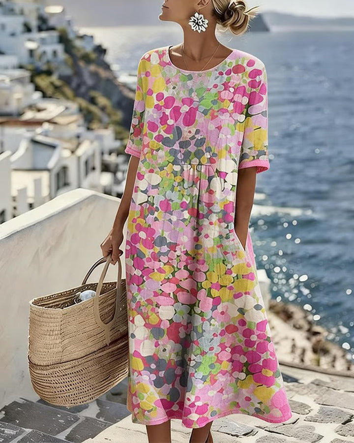 Flora | Loose floral midi dress