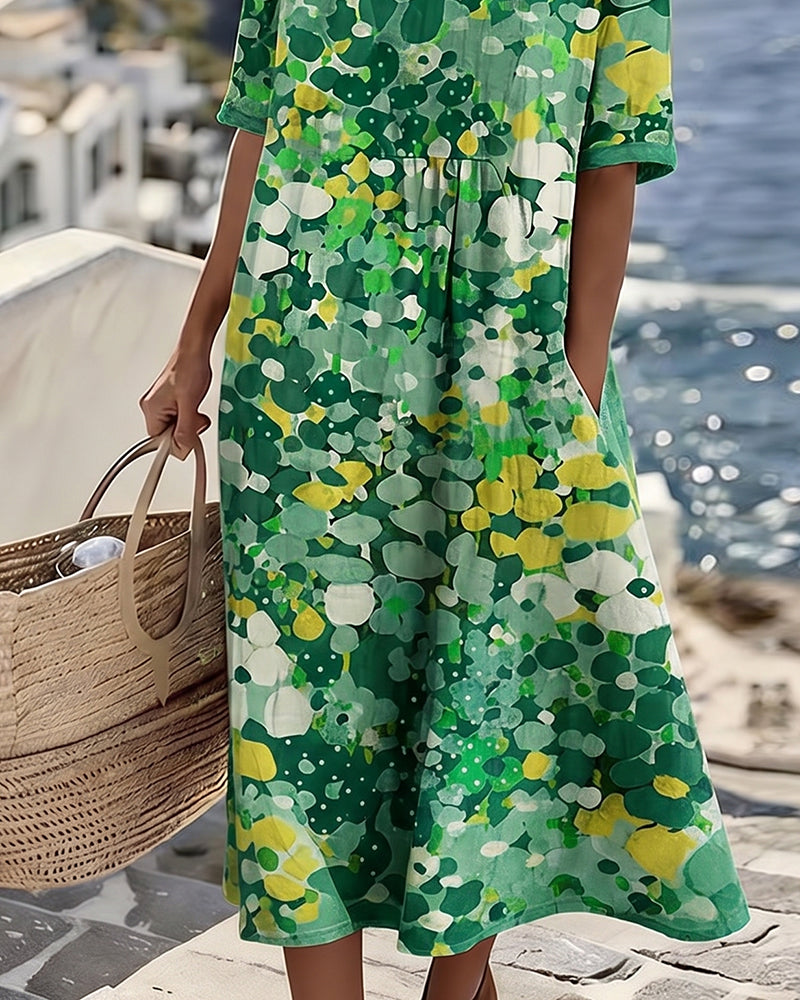 Flora | Loose floral midi dress