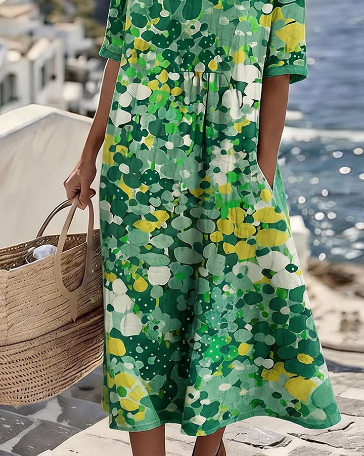 Flora | Loose floral midi dress