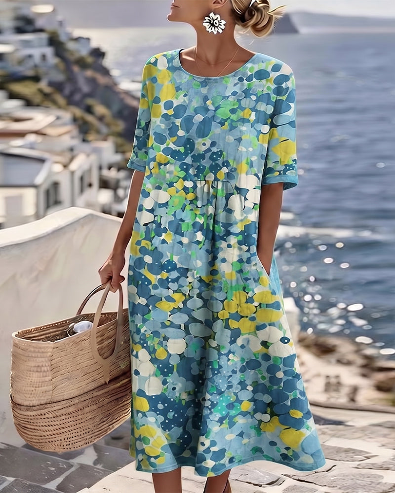 Flora | Loose floral midi dress