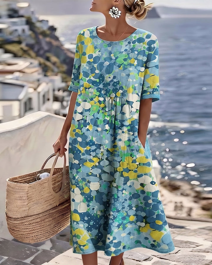 Flora | Loose floral midi dress