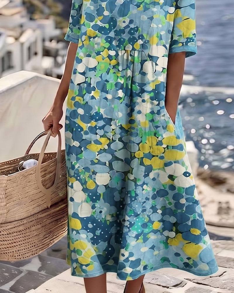 Flora | Loose floral midi dress