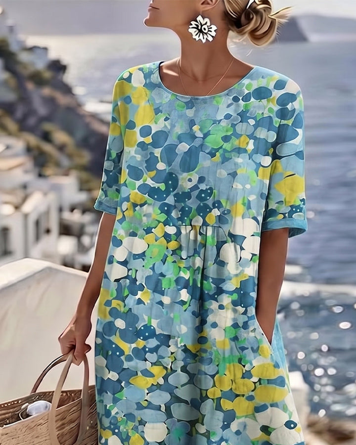 Flora | Loose floral midi dress