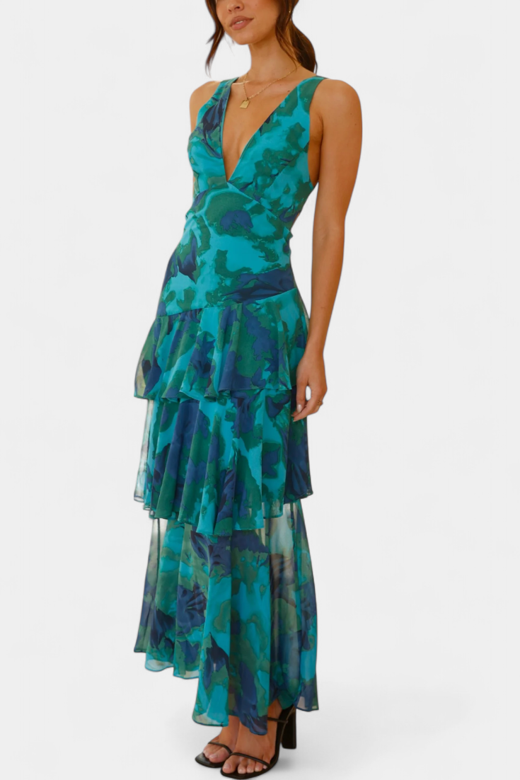 Purple Zaryssah™ elegant dress by Emma & Rose Cape Town, showcasing a fitted silhouette and stylish design.
