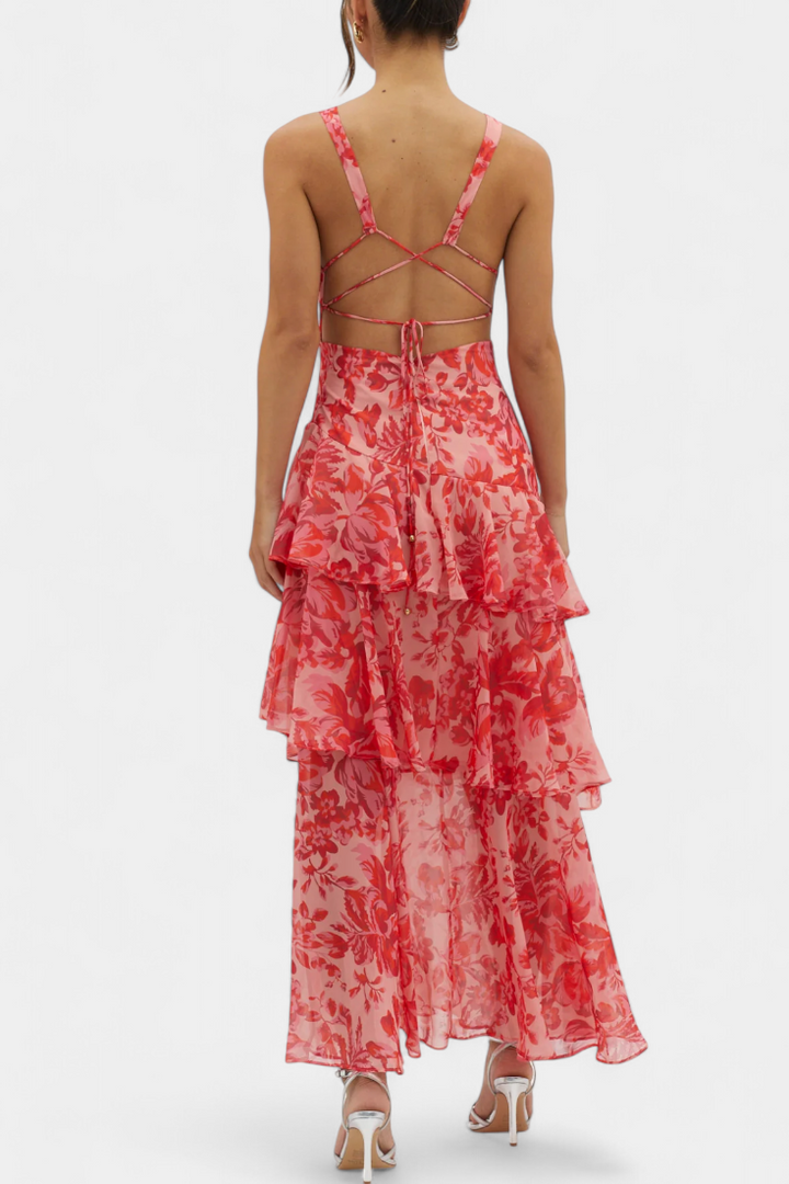 Purple Zaryssah™ elegant dress by Emma & Rose Cape Town, featuring a flowing design and intricate detailing.