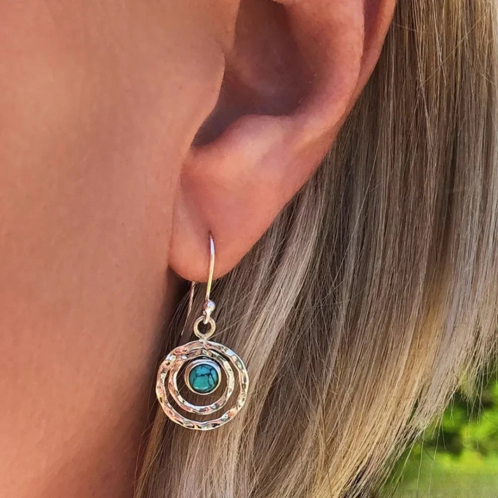 Gold Chantelle Boho Saturn earrings from Emma & Rose Cape Town featuring celestial-inspired round design and delicate gold finish.