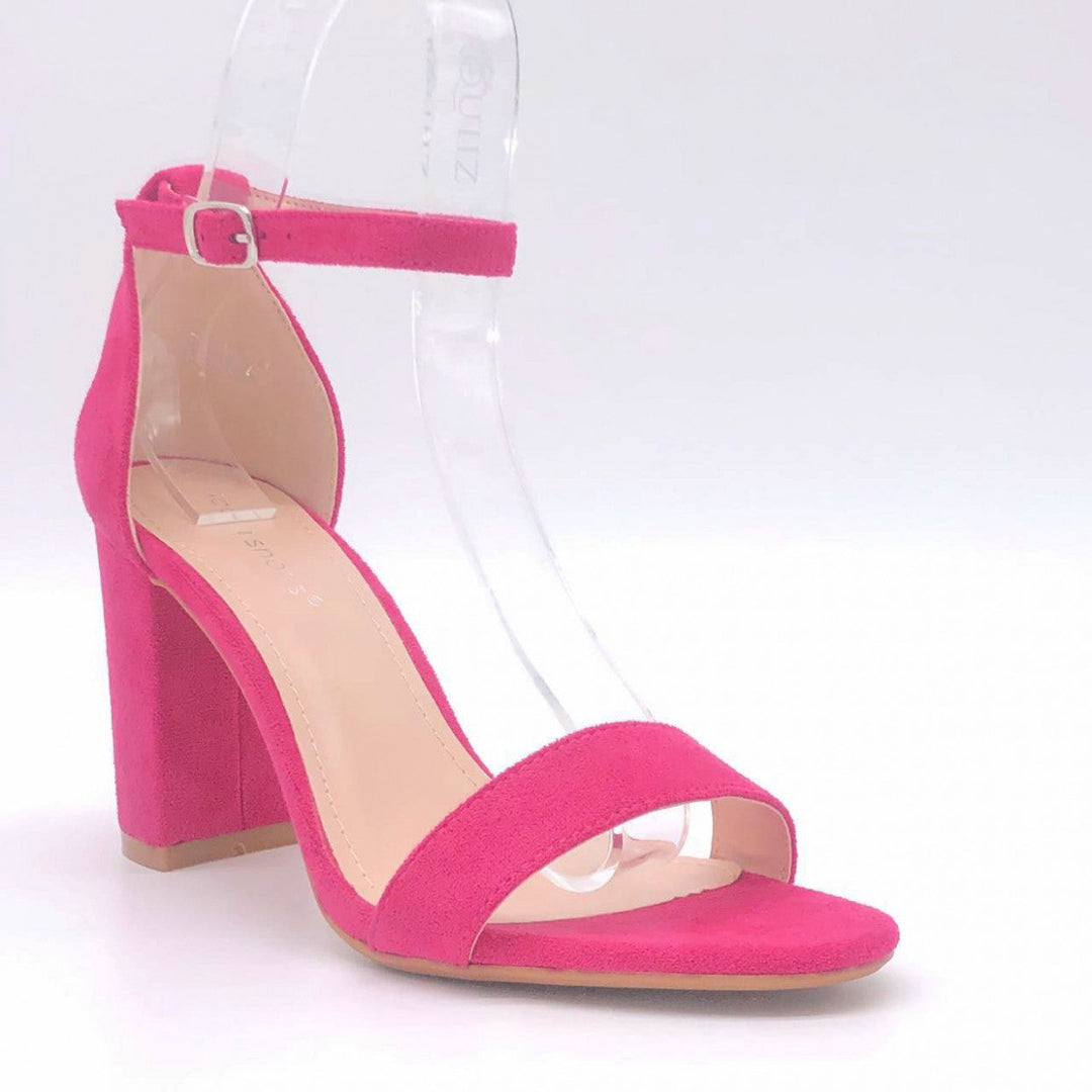 Emma & Rose Cape Town Kendall™ chic fuchsia sandals with open toes and ankle straps, stylish footwear for warm weather.
