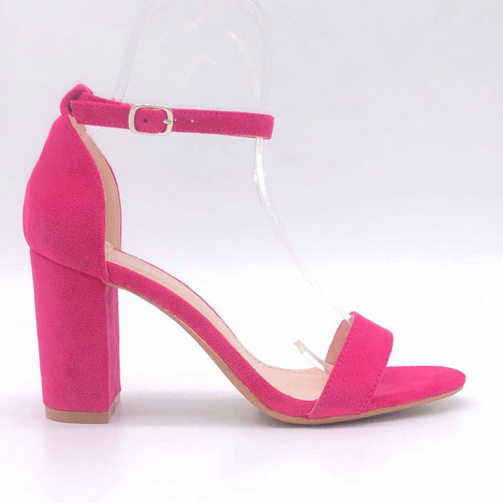 Fuchsia Kendall™ Chic Sandals by Emma & Rose Cape Town featuring stylish open-toe design and ankle straps.