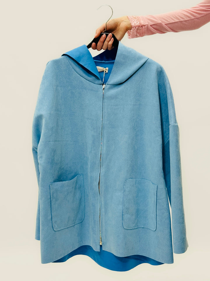 Black Anneke™ soft-touch effect jacket by Emma & Rose Cape Town featuring luxurious fabric and stylish design.
