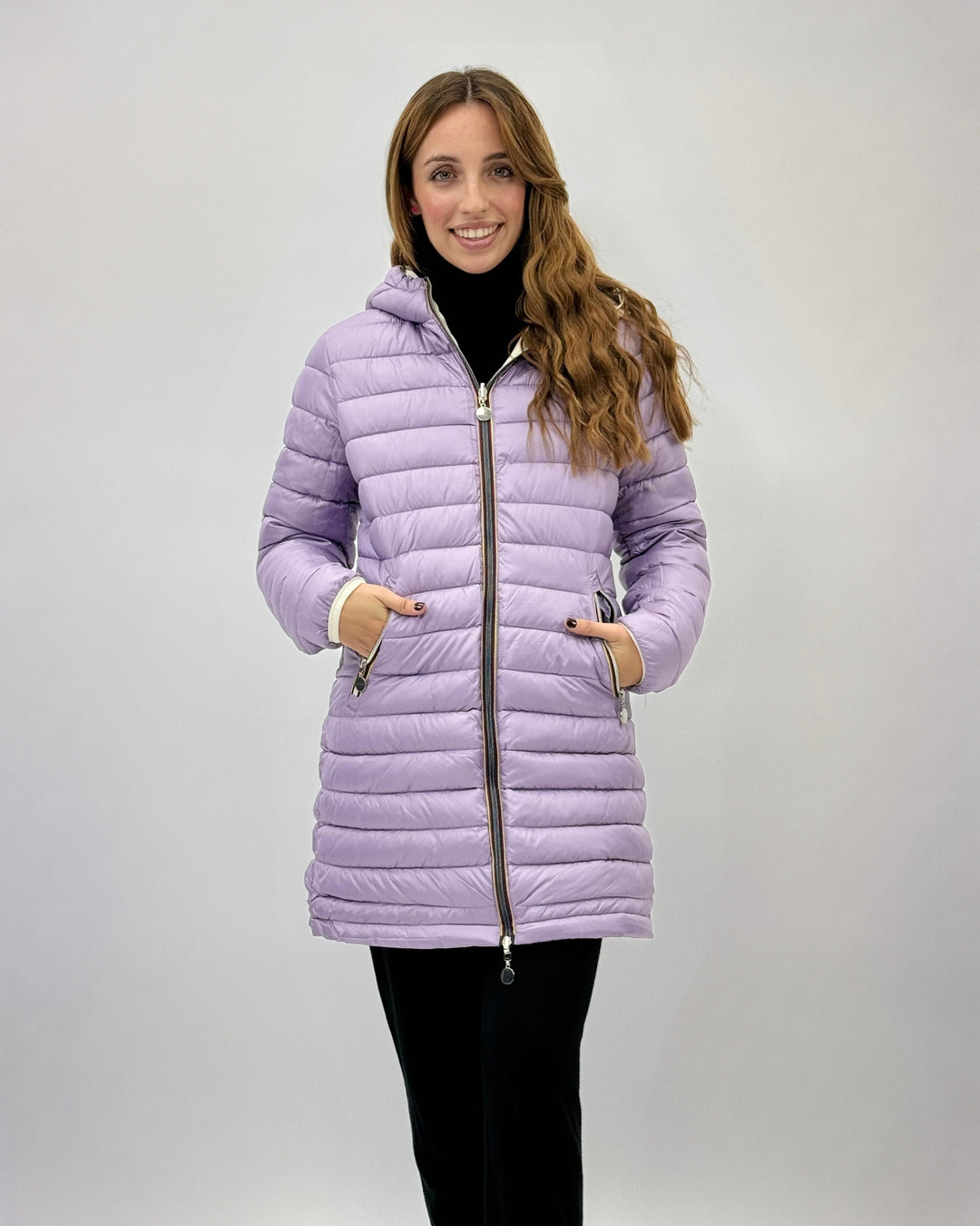Emma & Rose Cape Town Carien™ reversible double face coat, black, stylish double-sided jacket with a sleek design.