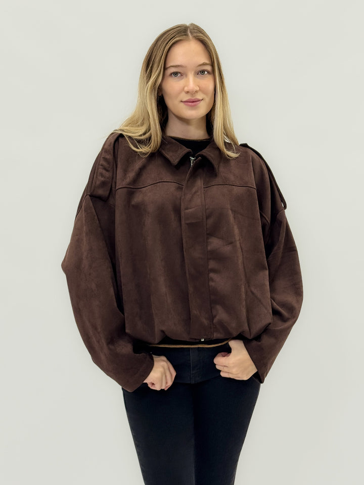 Emma & Rose Cape Town Greta soft luxurious fabric black jacket, stylish effect design, comfortable fit, perfect for casual wear.