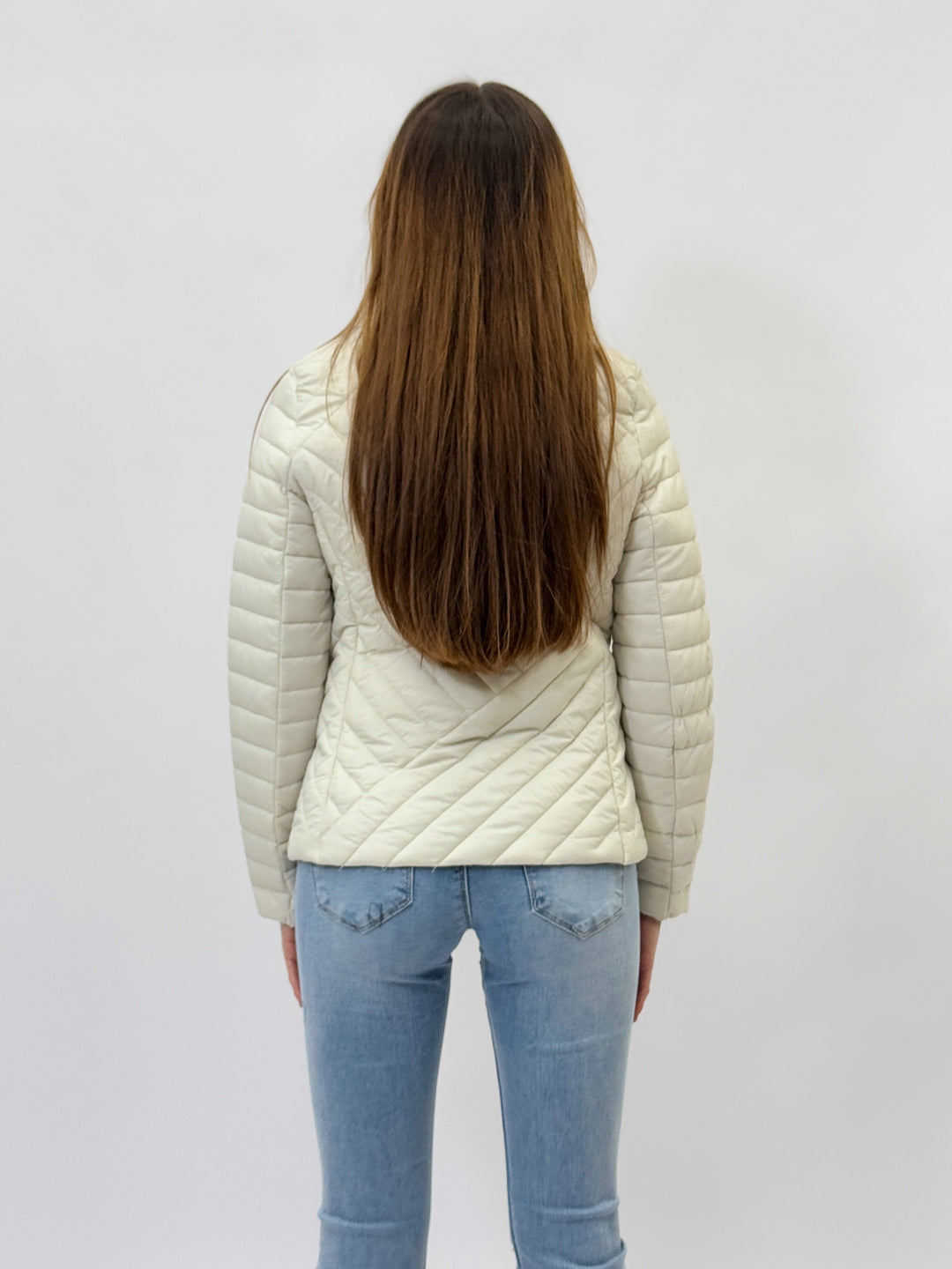 Black Marisa™ padded jacket by Emma & Rose Cape Town, featuring a zip closure and stylish, warm design for cold weather.