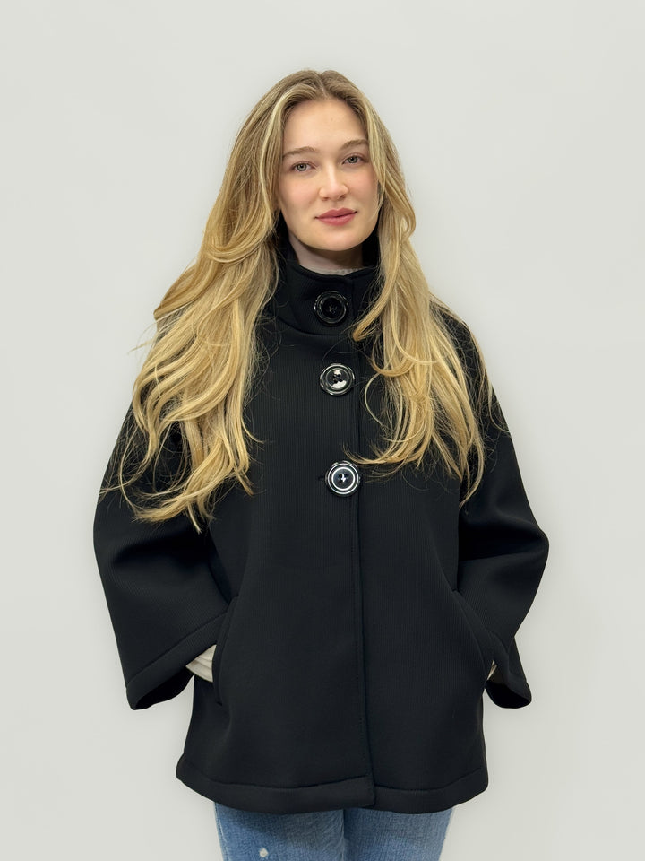 Pink Neoprene™ Refined Jacket by Emma & Rose Cape Town, stylish women’s outerwear with a sleek, modern design.