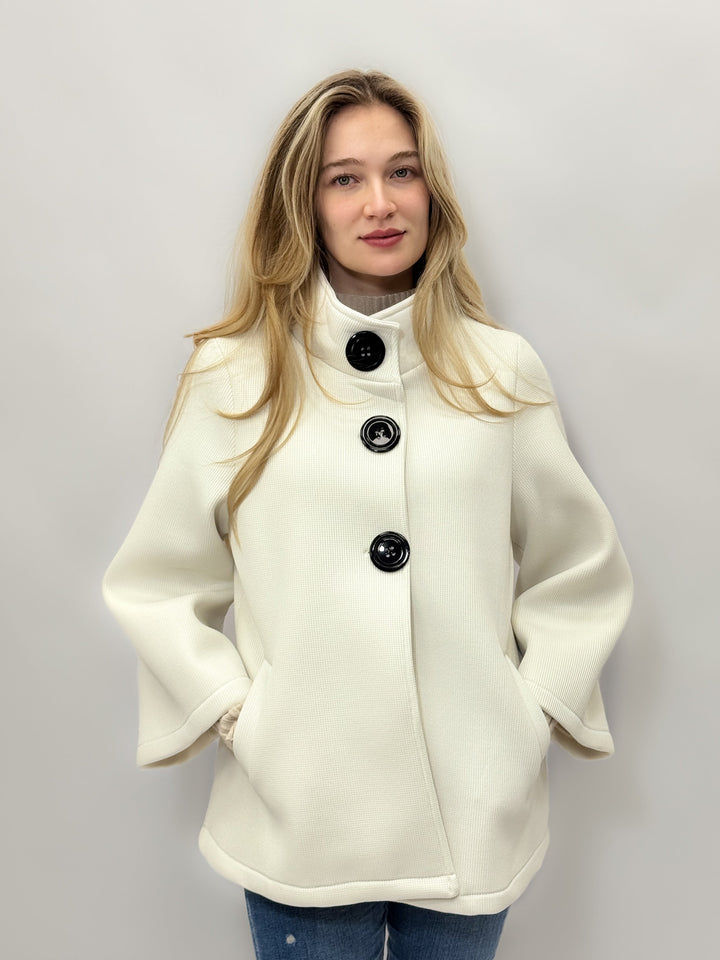 Pink Neoprene™ Refined Jacket by Emma & Rose Cape Town, stylish women's giacca with a sleek, modern fit and smooth fabric.