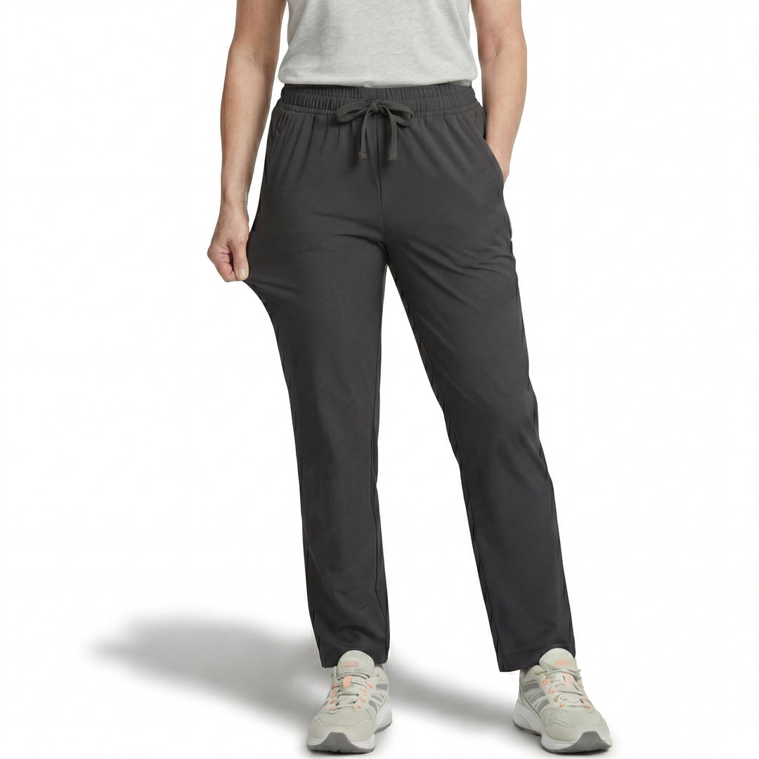 Emma & Rose Cape Town Outdoor™ Quickdry Stretch Pants Pro Glide in dark fabric, featuring a flexible, lightweight design for active outdoor wear.