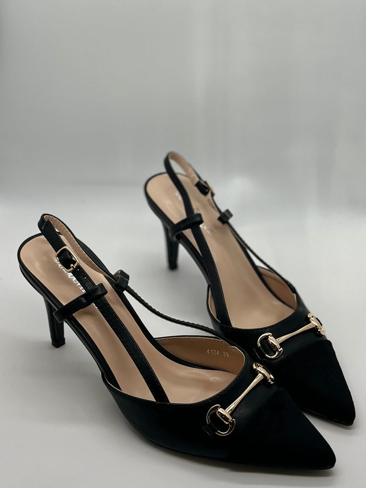 Gold Ludovica™ strappy summer sandal by Emma & Rose Cape Town with adjustable ankle straps and a stylish open-toe design.
