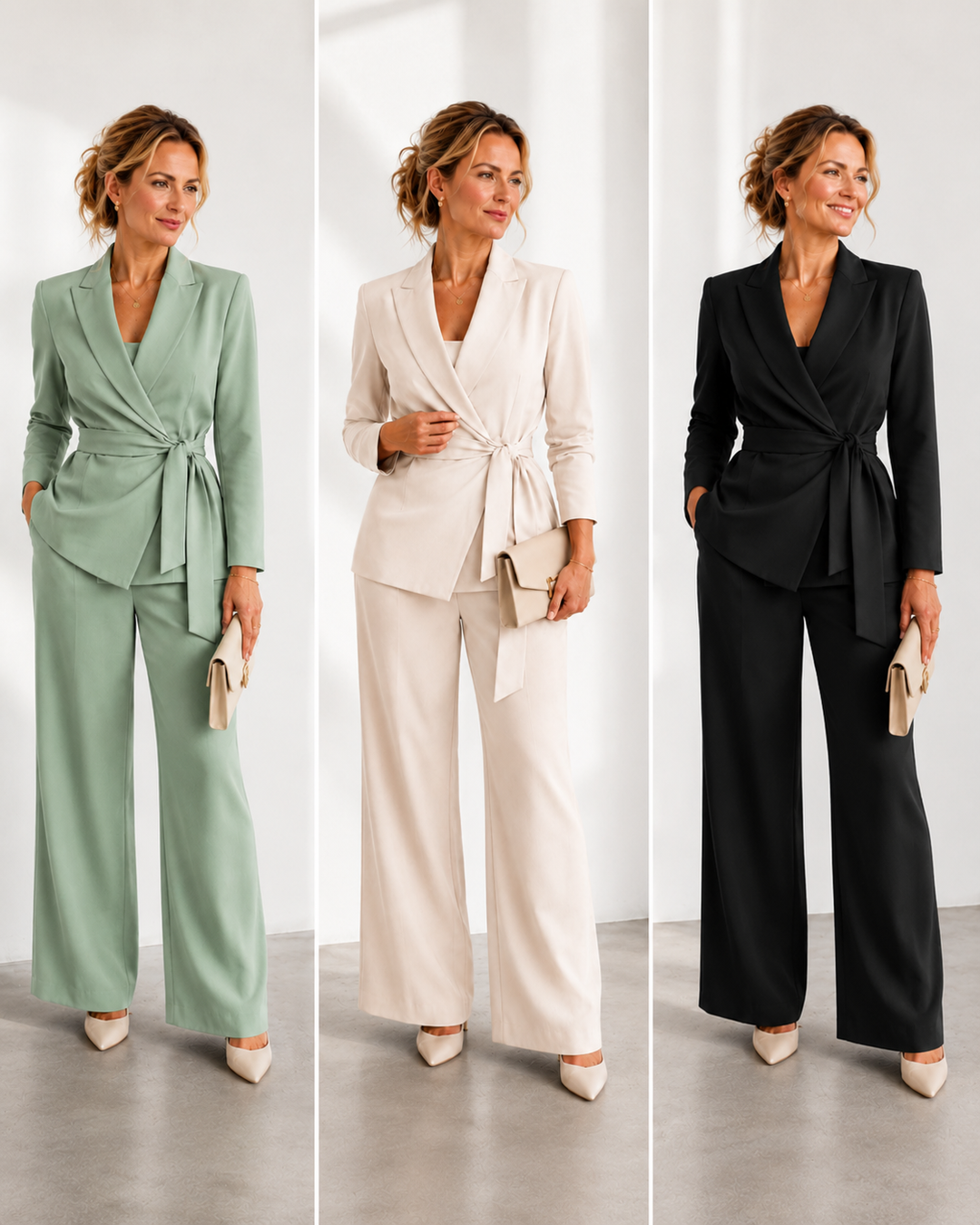 Emma & Rose Cape Town Mirona™ Elegant Set featuring a stylish green top and matching bottom.