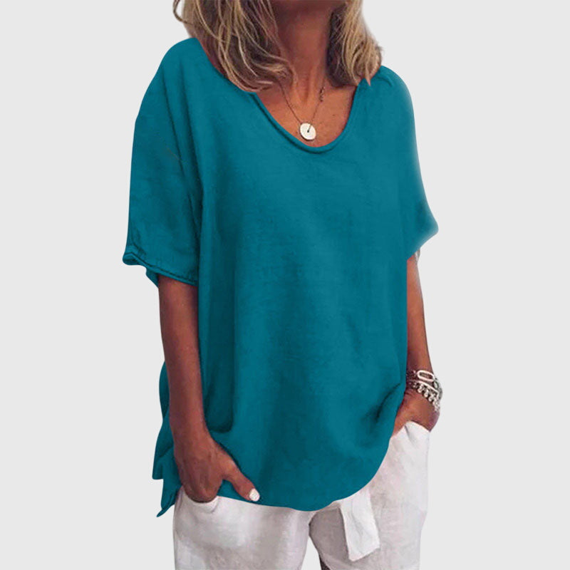 Emma & Rose Cape Town Annabelle loose top in grey, elegant and flowy, with a relaxed fit and stylish design.