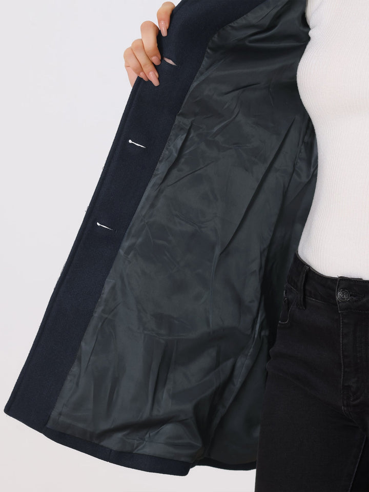 Black Elvyn™ sophisticated coat by Emma & Rose Cape Town, stylish jacket with tailored fit and elegant design.
