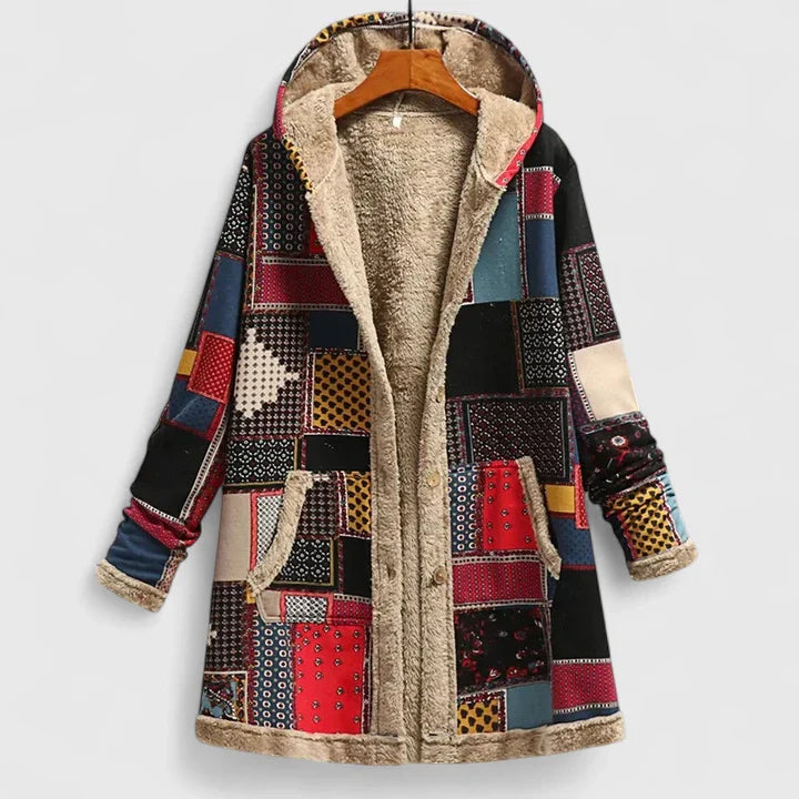 Beige and orange Florenziah™ comfortable jacket by Emma & Rose Cape Town featuring a cozy, stylish design for casual wear.