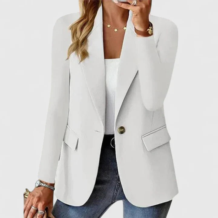 Pink Katerynnae™ elegant blazer from Emma & Rose Cape Town, stylish tailored jacket with a sleek fit and classic design.