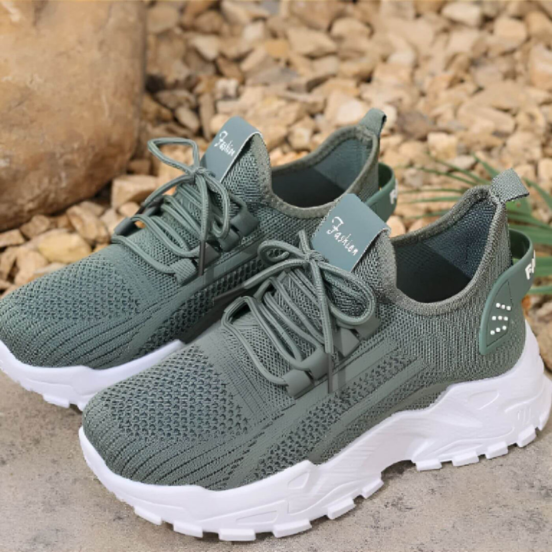 Khaki Ella™ orthopaedic sneakers by Emma & Rose Cape Town, featuring supportive design and comfortable fit for everyday wear.