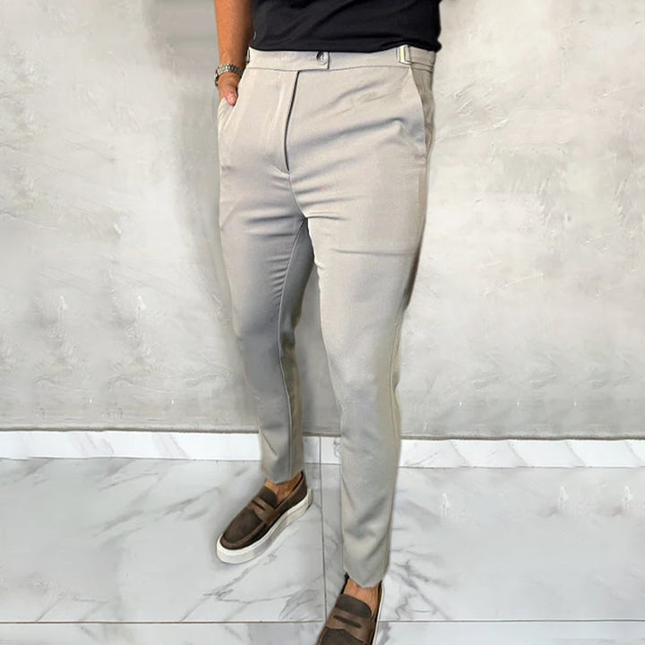Emma & Rose Cape Town Francien Slim Fit Stretch men's khaki socks, shown with a dust bag and casual fit.
