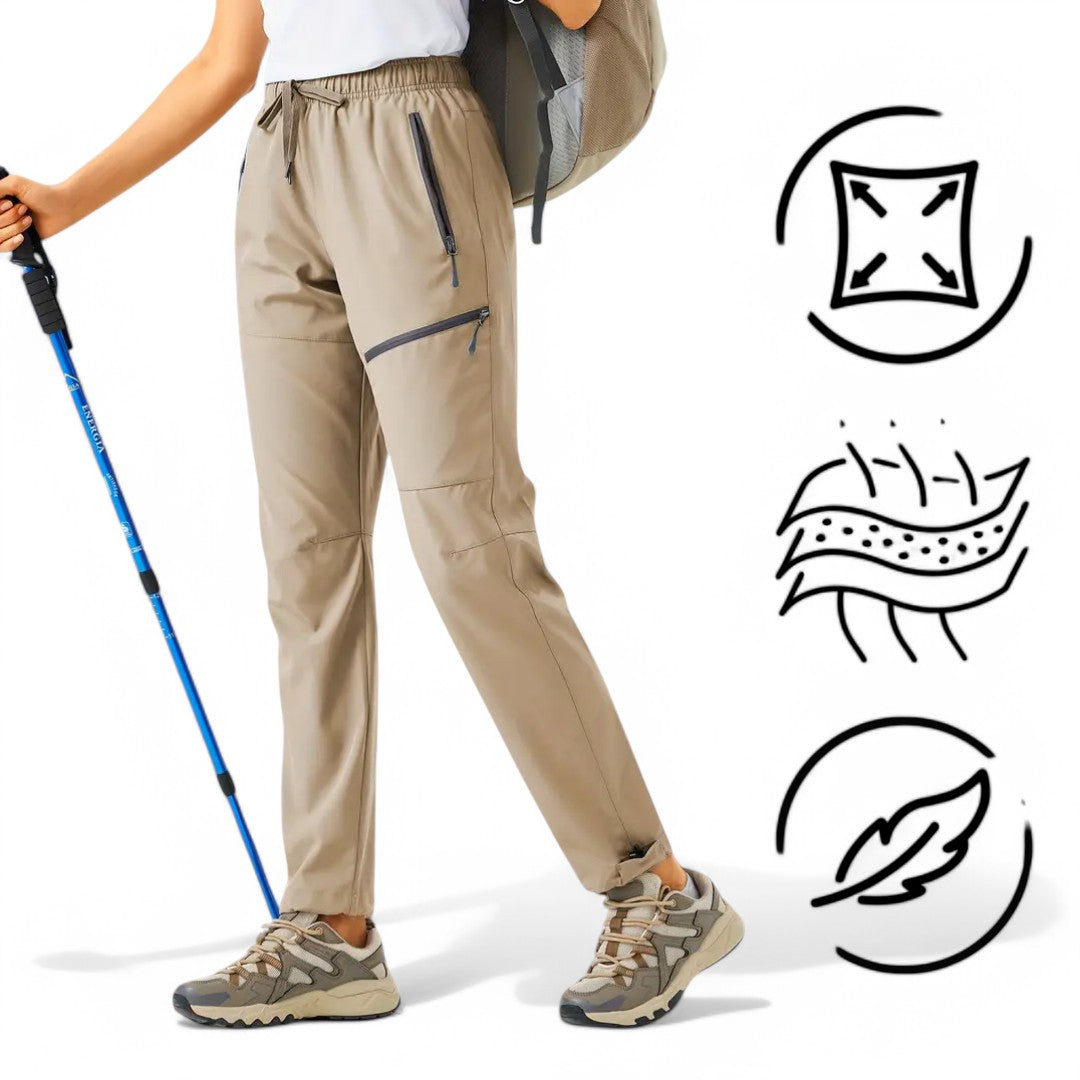 Khaki Outdoor™ Aero Hiking Pants by Emma & Rose Cape Town, lightweight and durable for outdoor adventures.