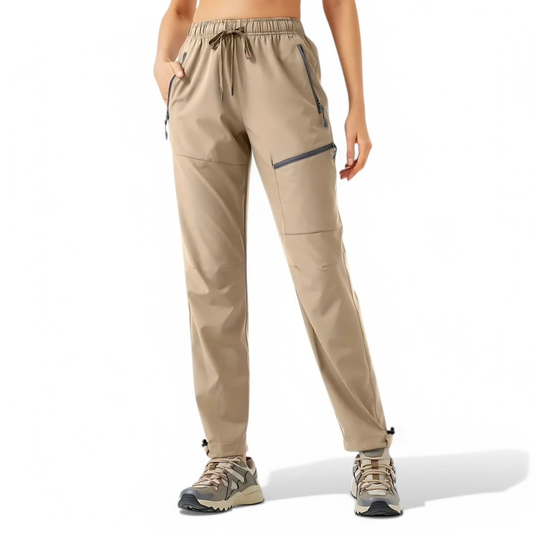 Emma & Rose Cape Town Aero Hiking Pants in khaki, outdoor-ready with lightweight, breathable fabric for hiking and outdoor activities.