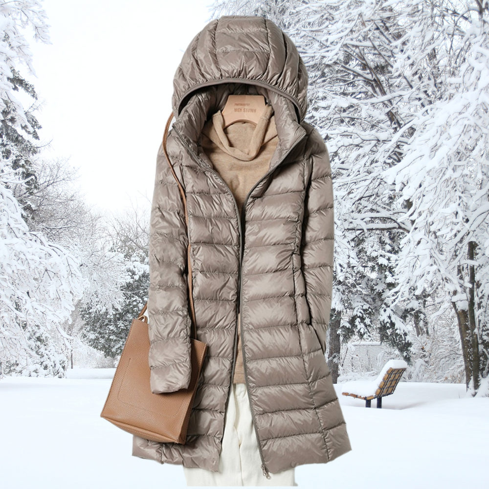 Tarin™ elegant khaki jacket by Emma & Rose Cape Town, shown on a model with tailored fit and stylish design.
