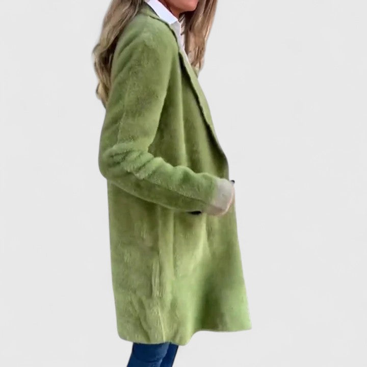 Sophryell™ elegant green blazer by Emma & Rose Cape Town, stylish tailored blazer for sophisticated look.