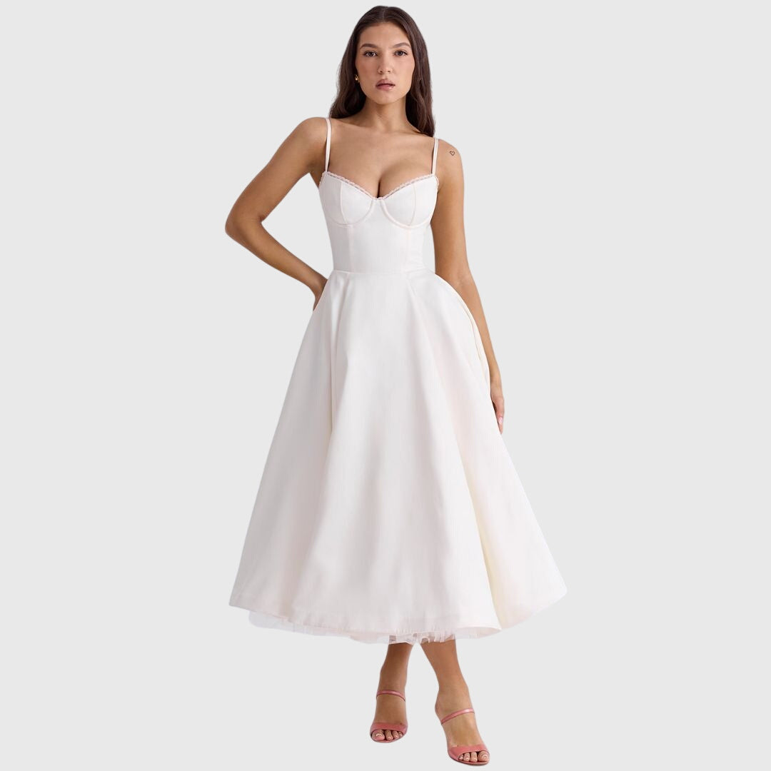 Blue Jane™ elegant maxi dress by Emma & Rose Cape Town, women’s stylish long dress with flowing fabric and sophisticated design.