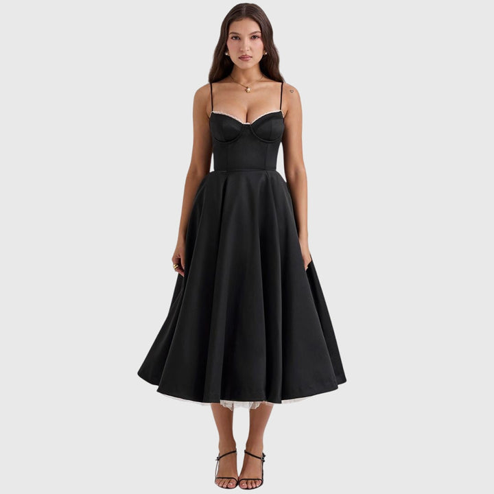 Emma & Rose Cape Town Jane™ elegant blue maxi dress, lightweight Kleid with flowing fabric and stylish design.