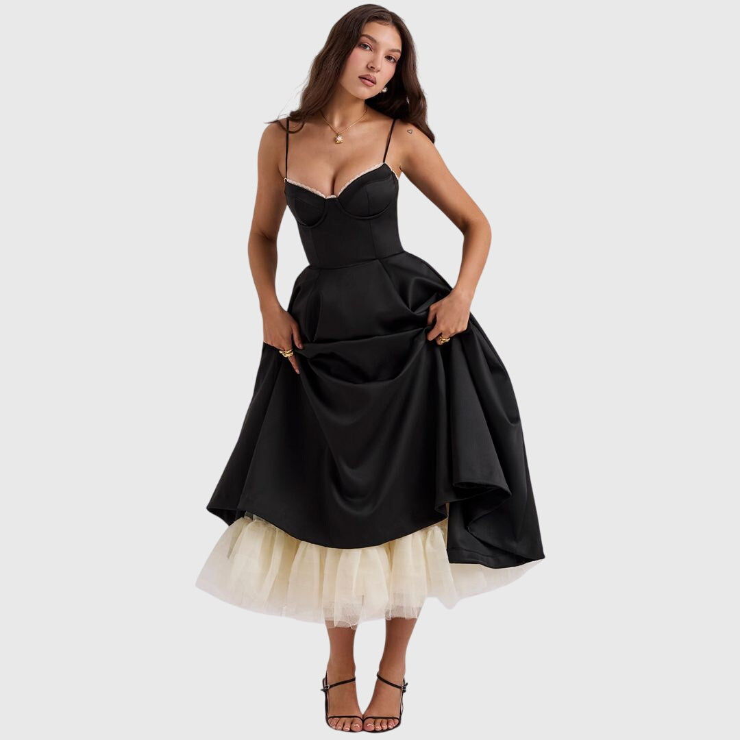Blue Jane™ elegant maxi dress by Emma & Rose Cape Town, showcasing a flowing, stylish design perfect for formal occasions.