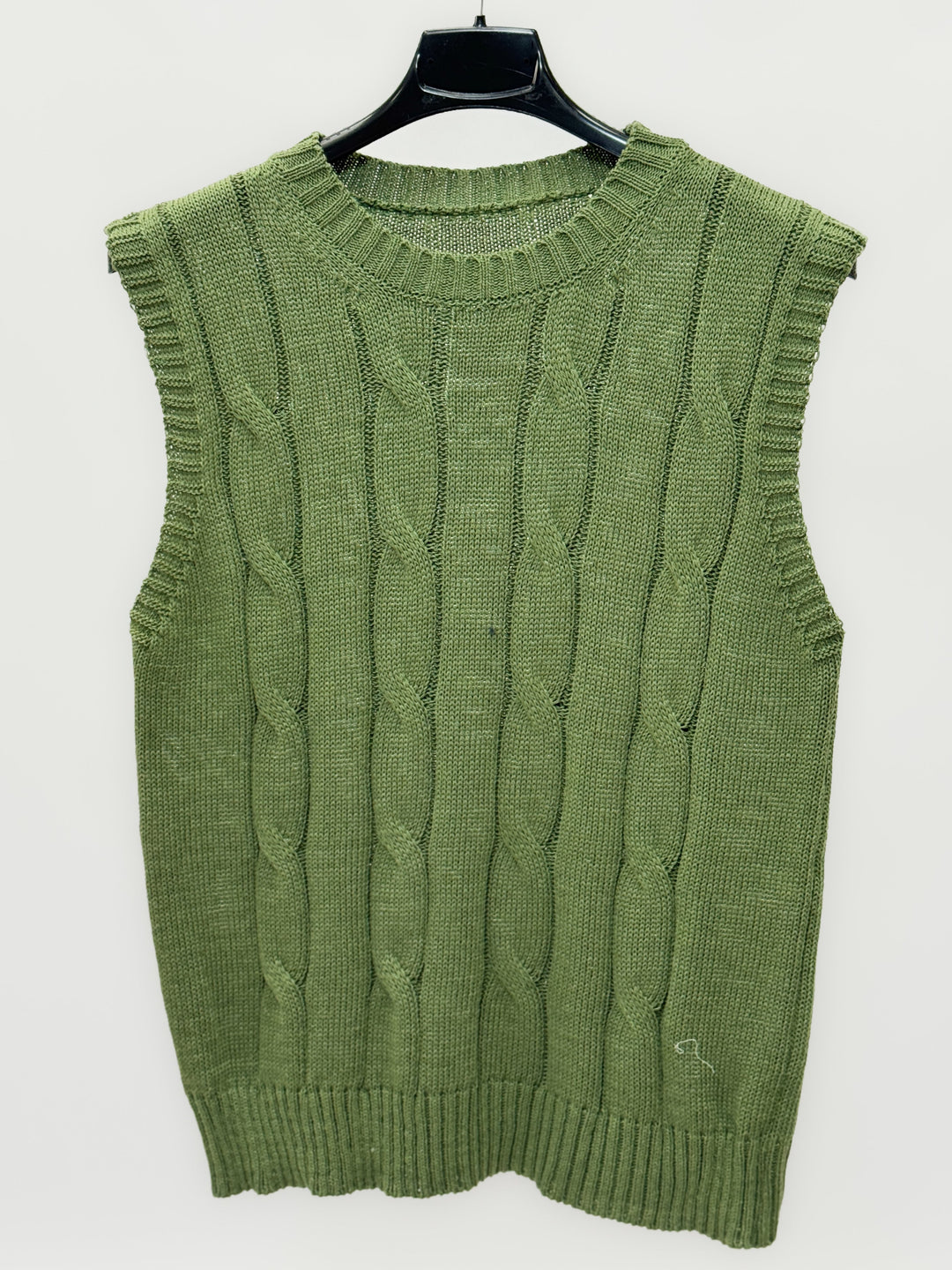 Light blue Isabel knitted waistcoat by Emma & Rose Cape Town, featuring a modern cut and stylish maglieria design.