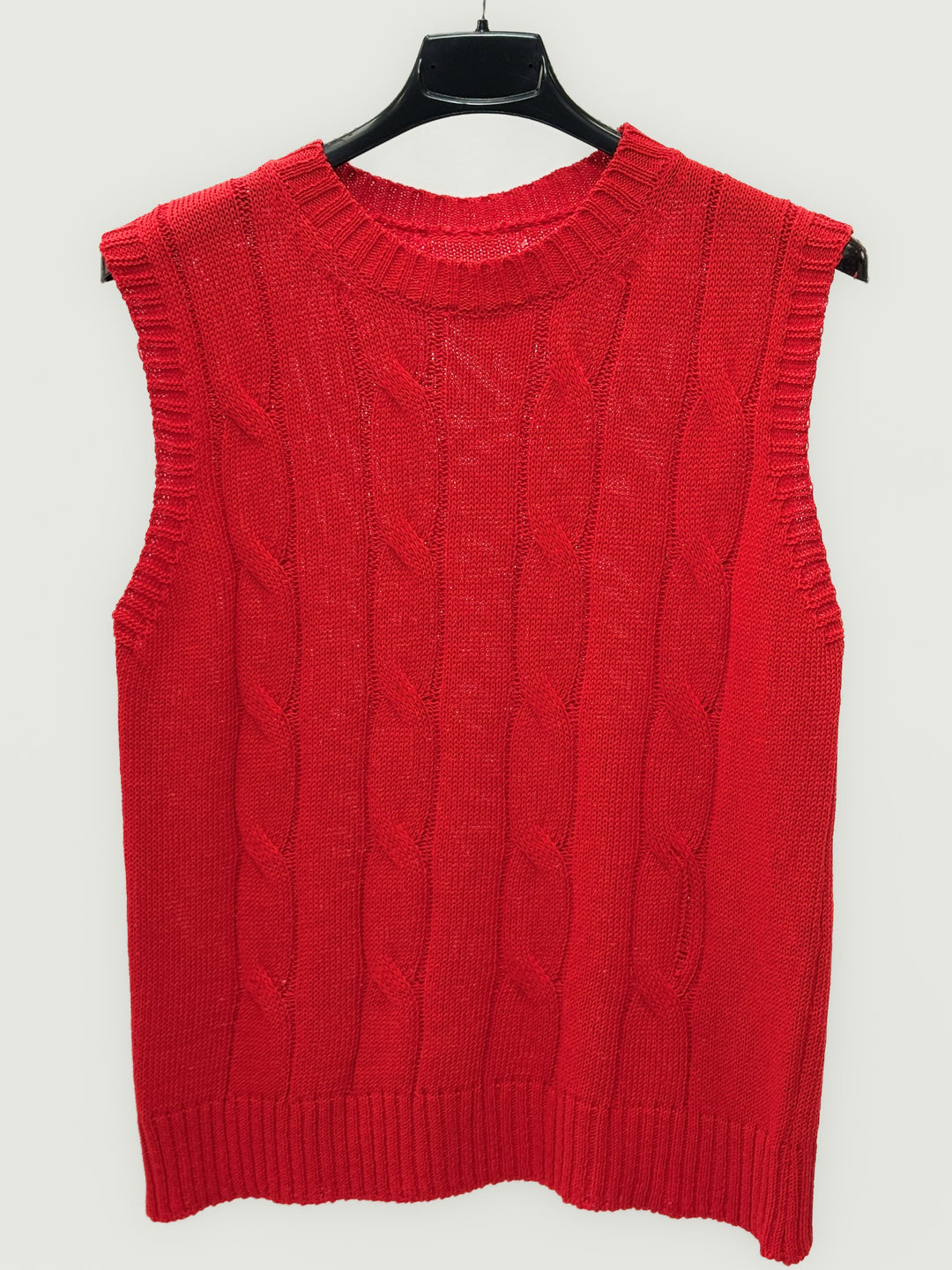 Light blue Isabel knitted waistcoat by Emma & Rose Cape Town, modern cut, featuring textured knit fabric and stylish design.