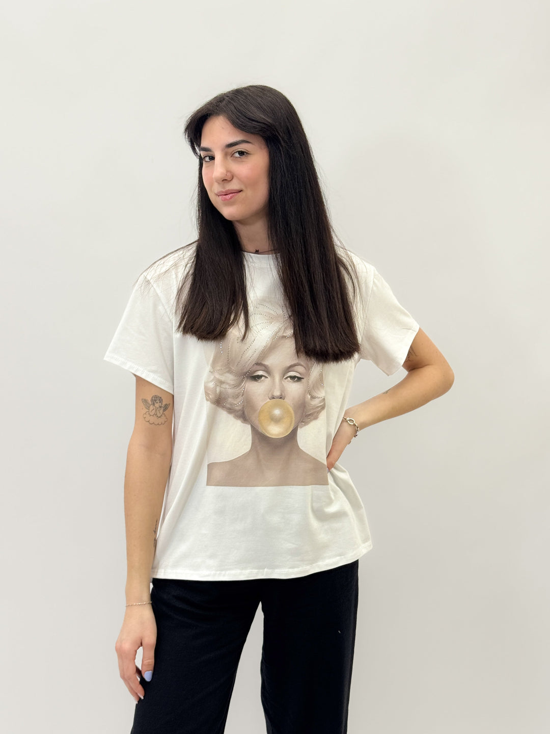 Pink Imke™ Comfortable Fit T-shirt from Emma & Rose Cape Town, featuring a stylish printed design and soft, breathable fabric.