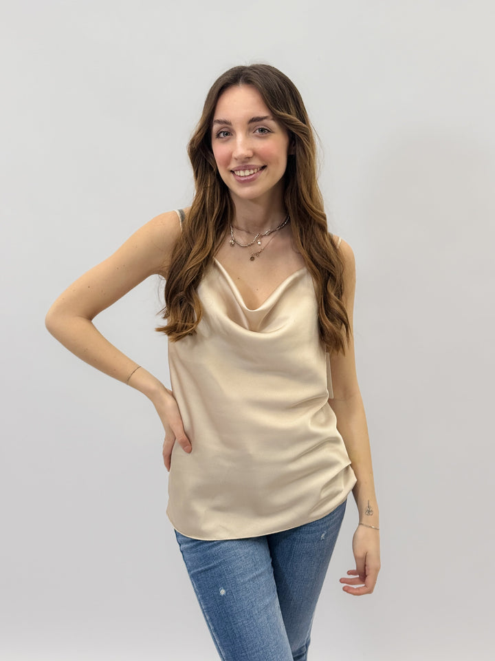 Yellow Hester™ maglieria top with a stylish neckline, by Emma & Rose Cape Town, displayed on a white background.