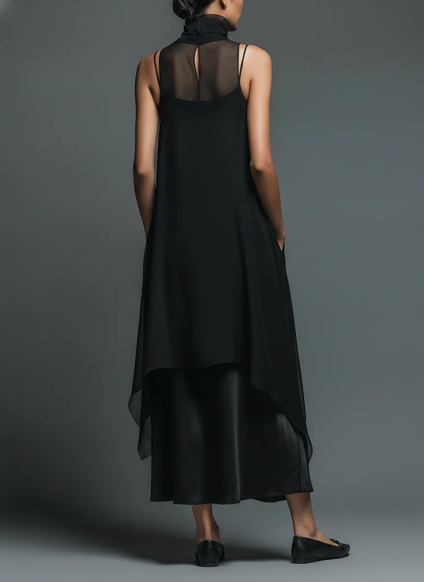 Emma & Rose Cape Town Kaia long dress two-piece set, black matching set with stylish design, perfect for elegant occasions.
