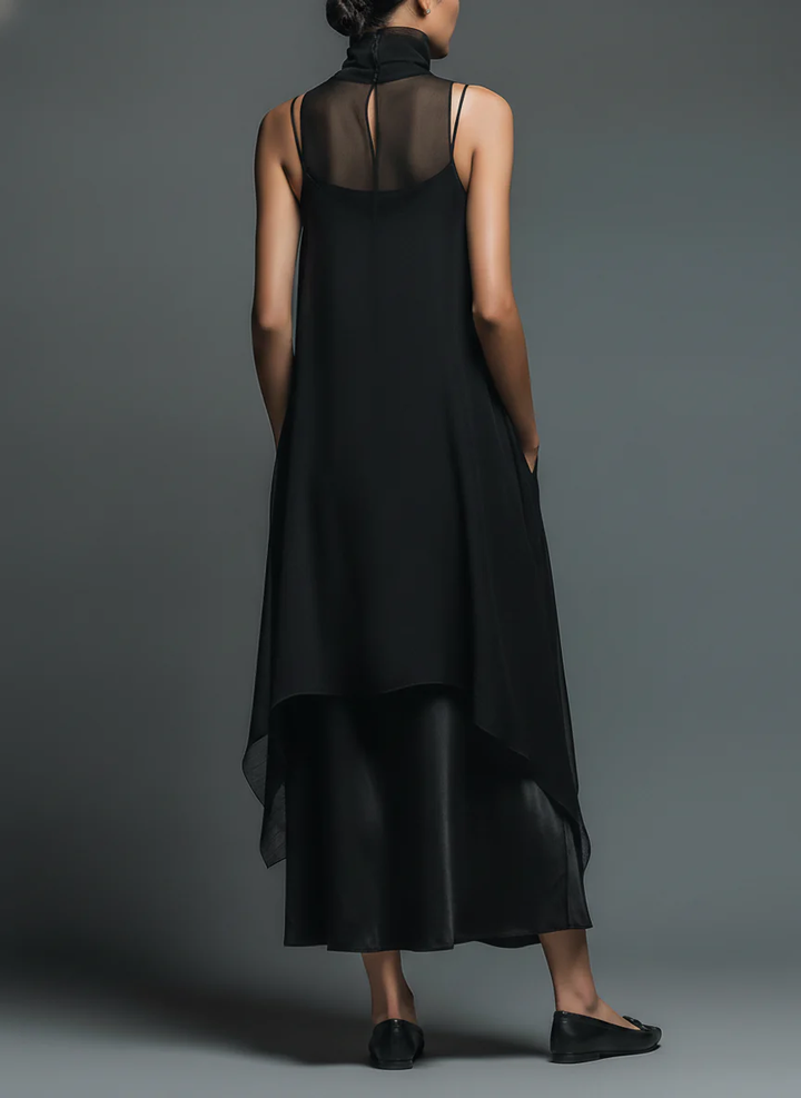 Emma & Rose Cape Town Kaia long dress two-piece set, black matching set with stylish design, perfect for elegant occasions.