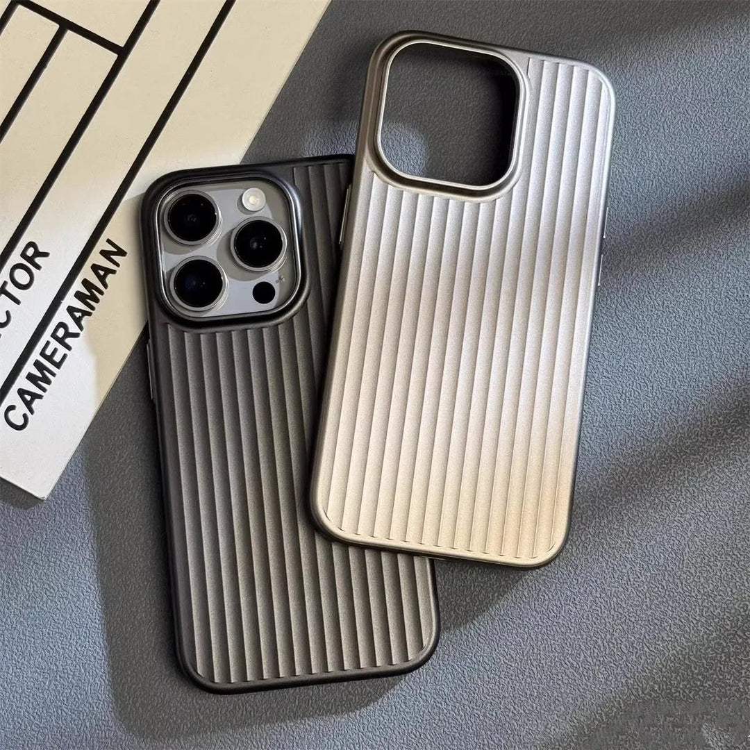 Black Titanium Shield Pro iPhone case by Emma & Rose Cape Town, designed for men's accessories, with a sleek protective design.