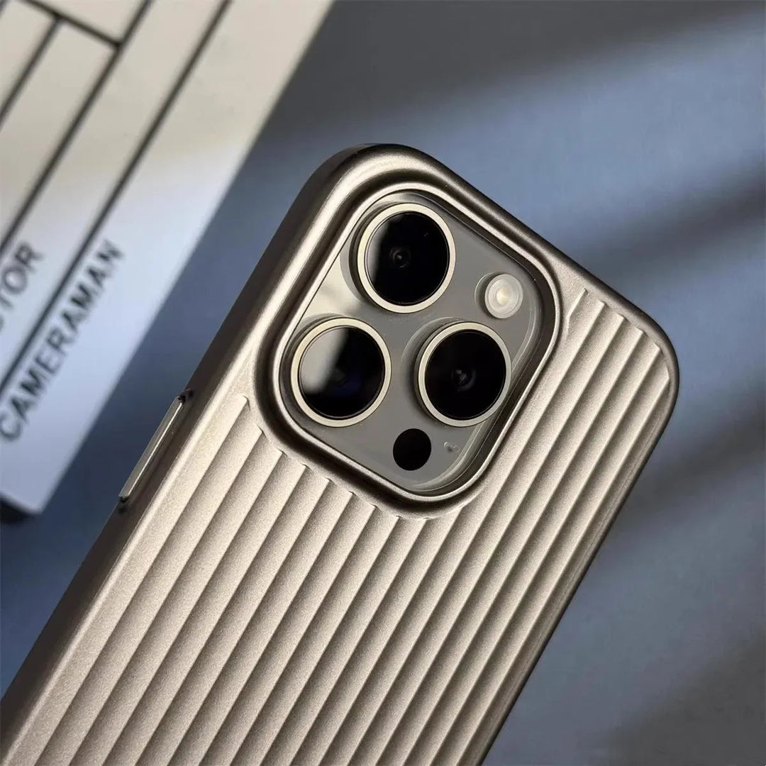 Black Titanium Shield Pro iPhone case by Emma & Rose Cape Town, designed for men's accessories, fits iPhone 13.