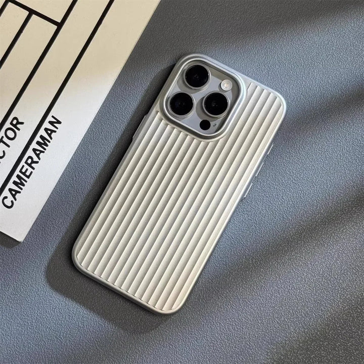 Black Titanium Shield Pro iPhone case by Emma & Rose Cape Town, designed for iPhone 13, stylish men's accessory.