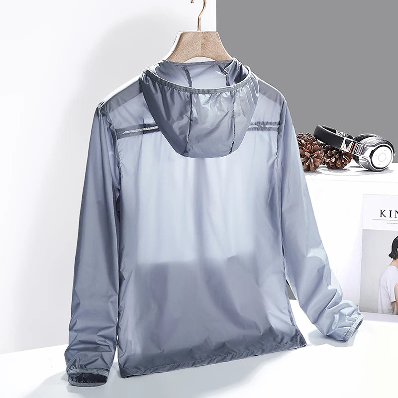Men's Gabriëlle™ lightweight water-repellent windbreaker in breeze green, Emma & Rose Cape Town men's apparel, outdoor jacket.