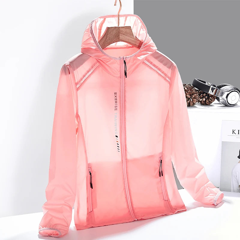 Men’s Breeze Green Gabriëlle lightweight water-repellent windbreaker from Emma & Rose Cape Town, shown on a model.